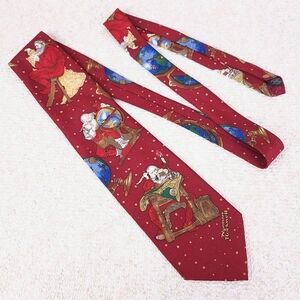 Norman Rockwell Vintage Christmas Tie 1999 Saturday Evening Post Necktie